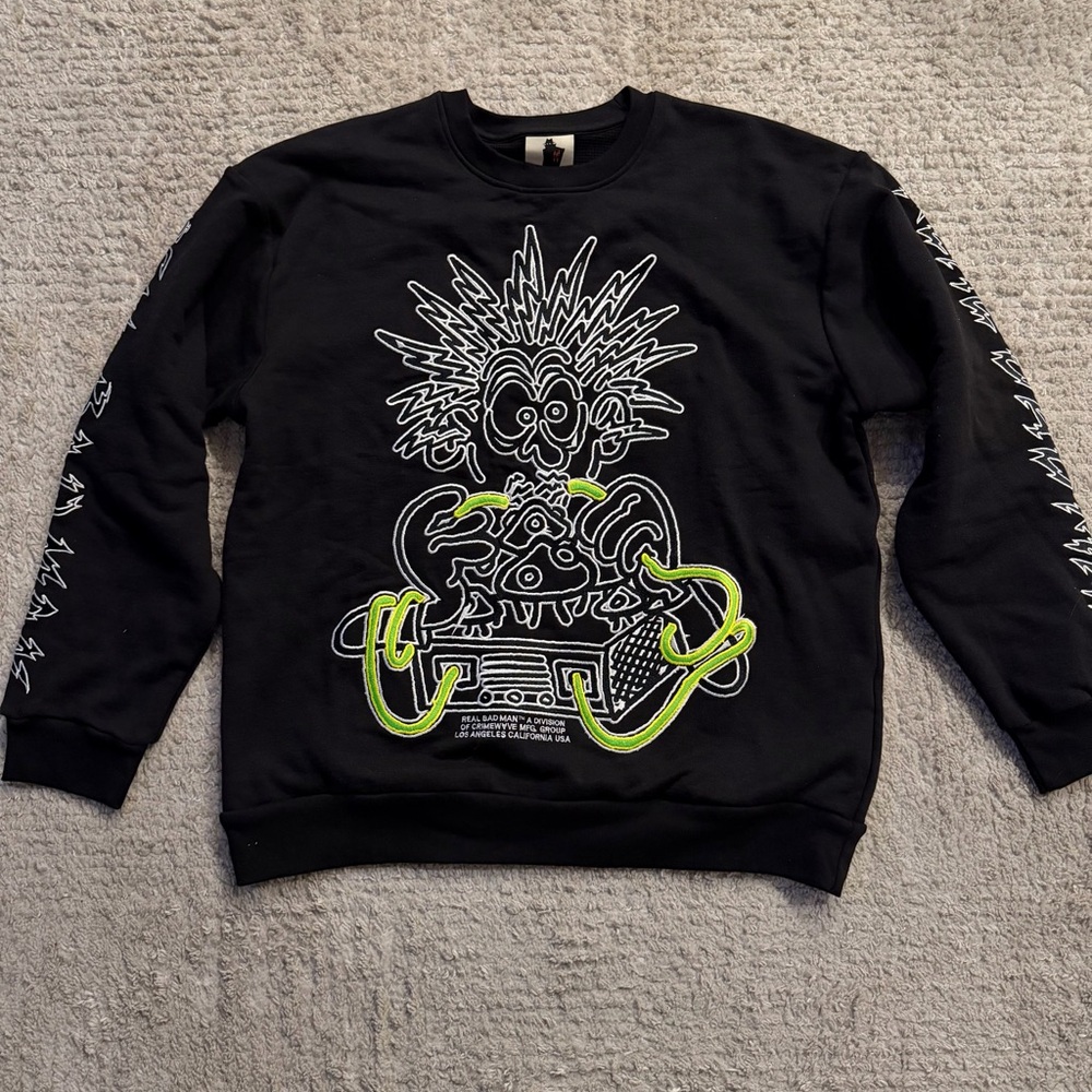 VLONE Black Hoodie with Blue and White Lettering - Picture 10 of 10